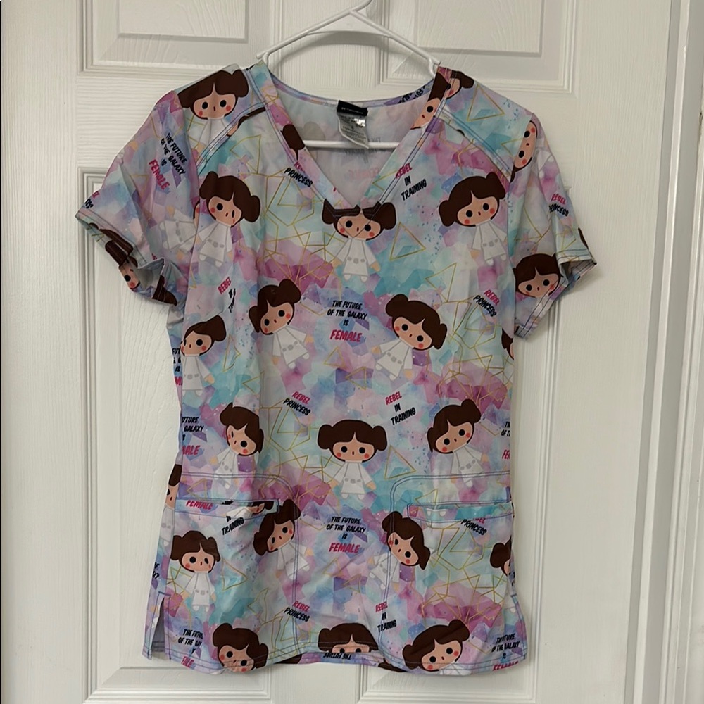 Star Wars Princess Leia Scrub Top
